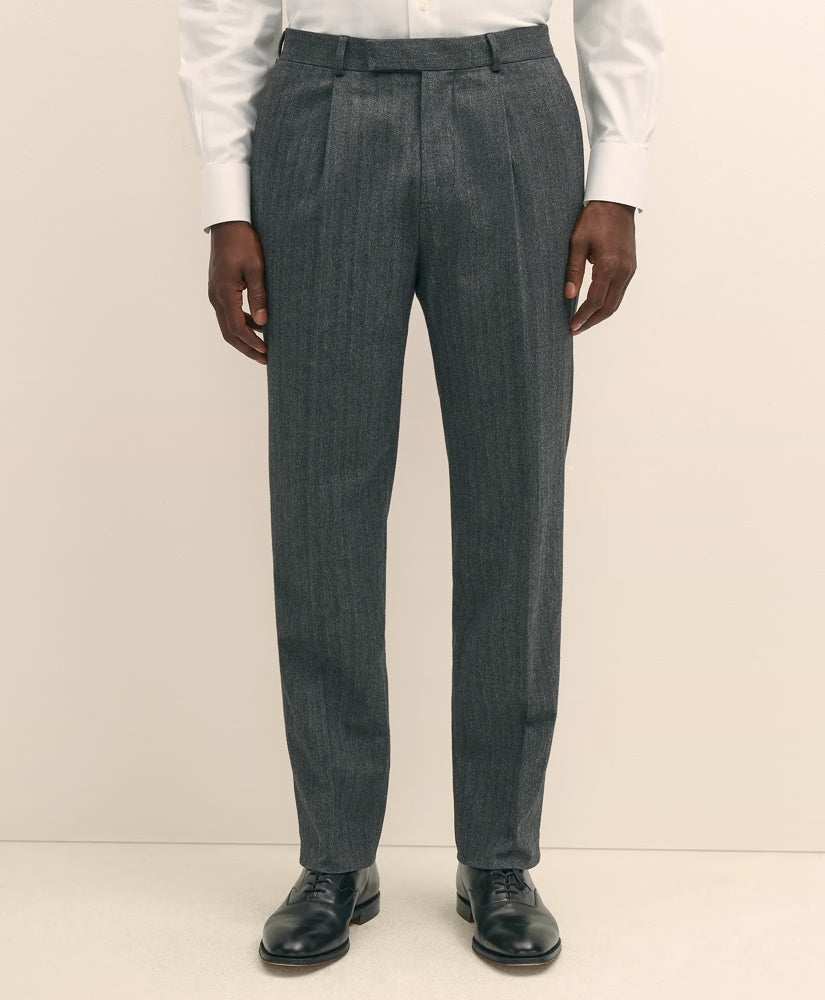 Classic Fit Cotton Herringbone Suit Pants | Brooks Brothers sale