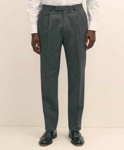 Classic Fit Cotton Herringbone Suit Pants | Brooks Brothers sale