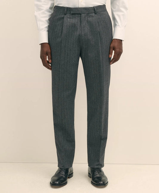 Classic Fit Cotton Herringbone Suit Pants | Brooks Brothers sale