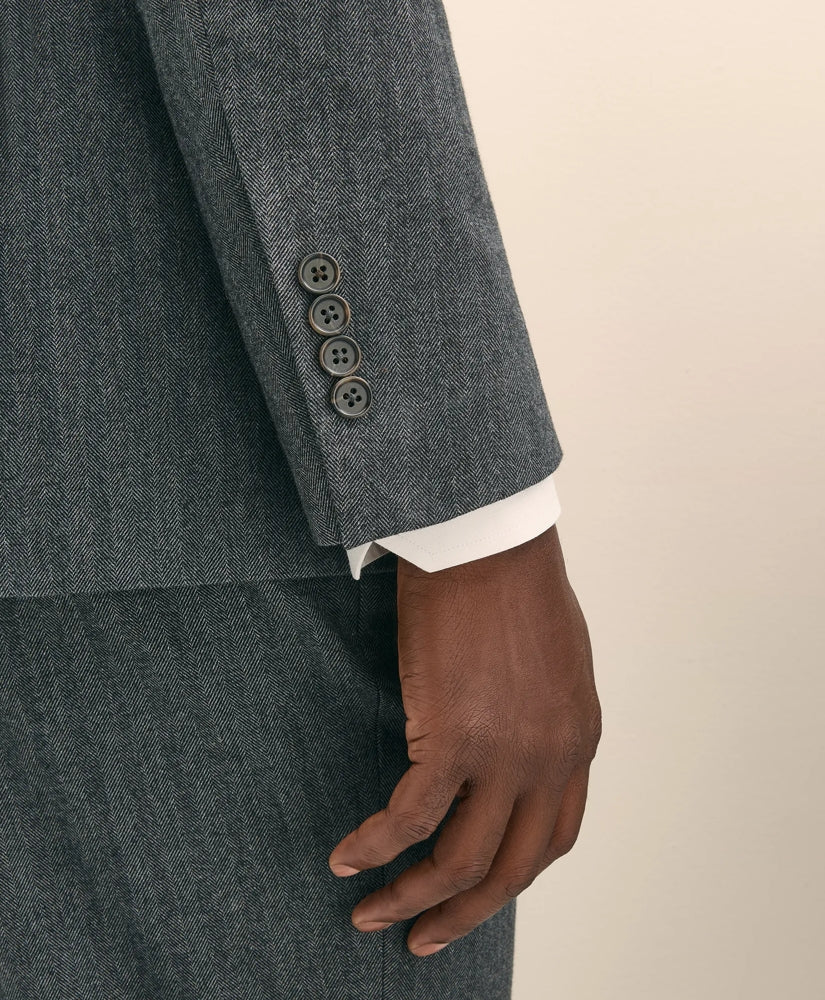 Classic Fit Double-Breasted Cotton Herringbone Suit Jacket | Brooks Brothers discount