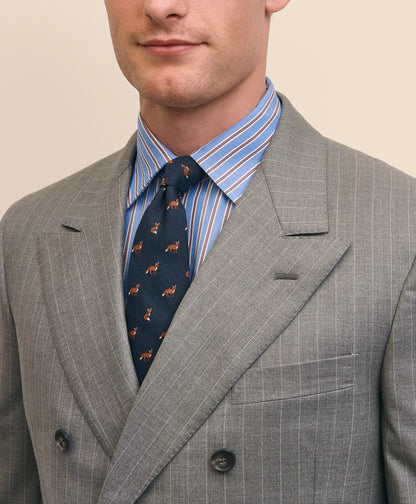 Classic Fit Double-Breasted Wool Pinstripe 1818 Suit | Brooks Brothers online shop
