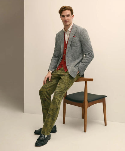 Classic Fit Herringbone Knit Sport Coat in Wool-Cotton | Brooks Brothers discount