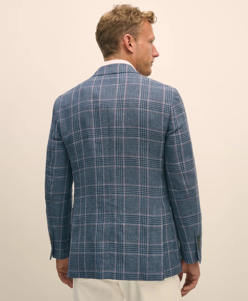 Classic Fit Linen-Silk-Cotton Check 1818 Sport Coat | Brooks Brothers cheap