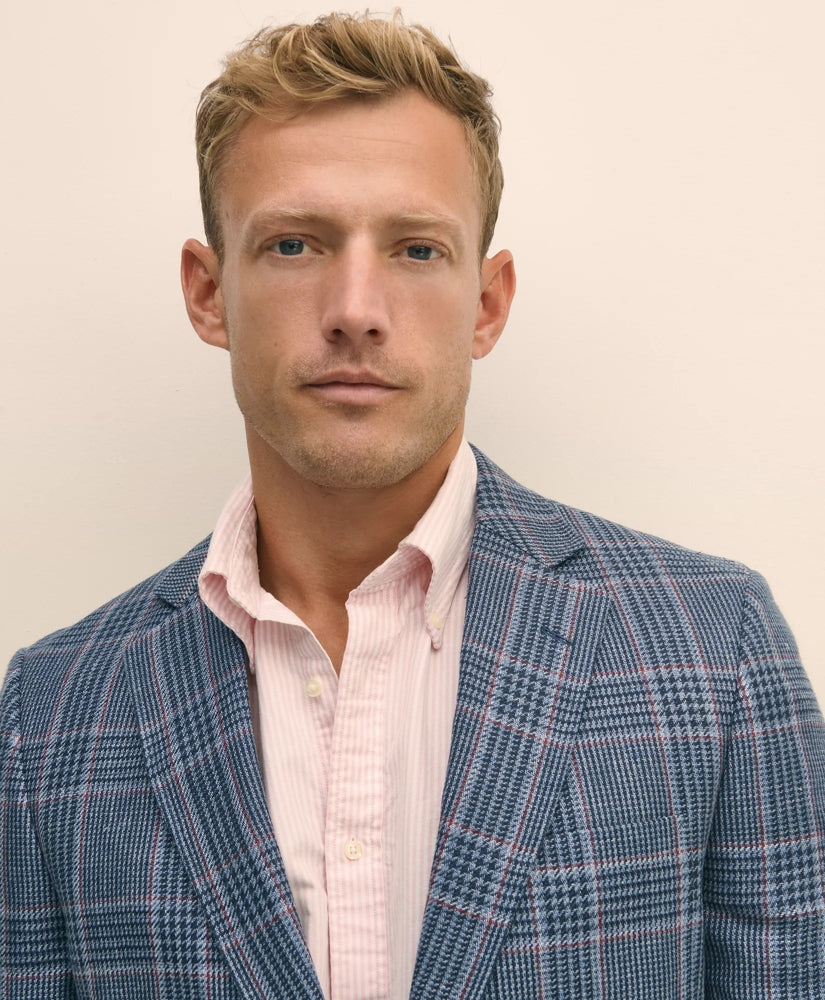 Classic Fit Linen-Silk-Cotton Check 1818 Sport Coat | Brooks Brothers cheap