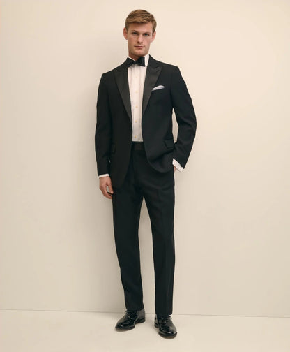 Classic Fit Merino Wool Twill 1818 Tuxedo Pants | Brooks Brothers discount