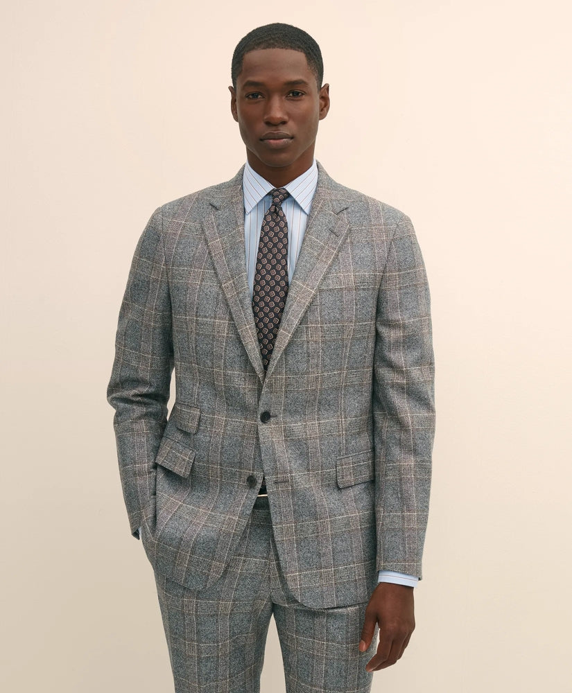 Classic Fit Saxon Wool Bold Check 1818 Suit | Brooks Brothers online