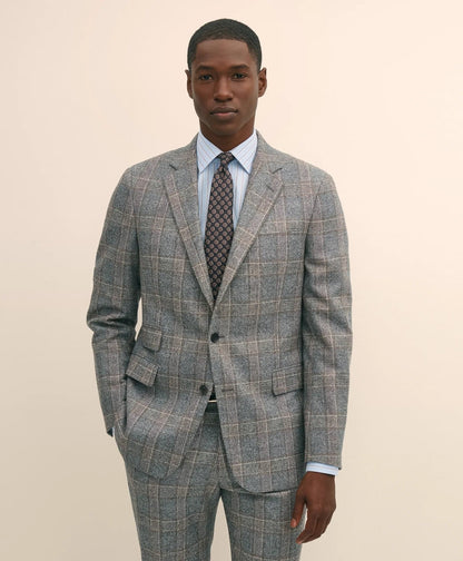Classic Fit Saxon Wool Bold Check 1818 Suit | Brooks Brothers online