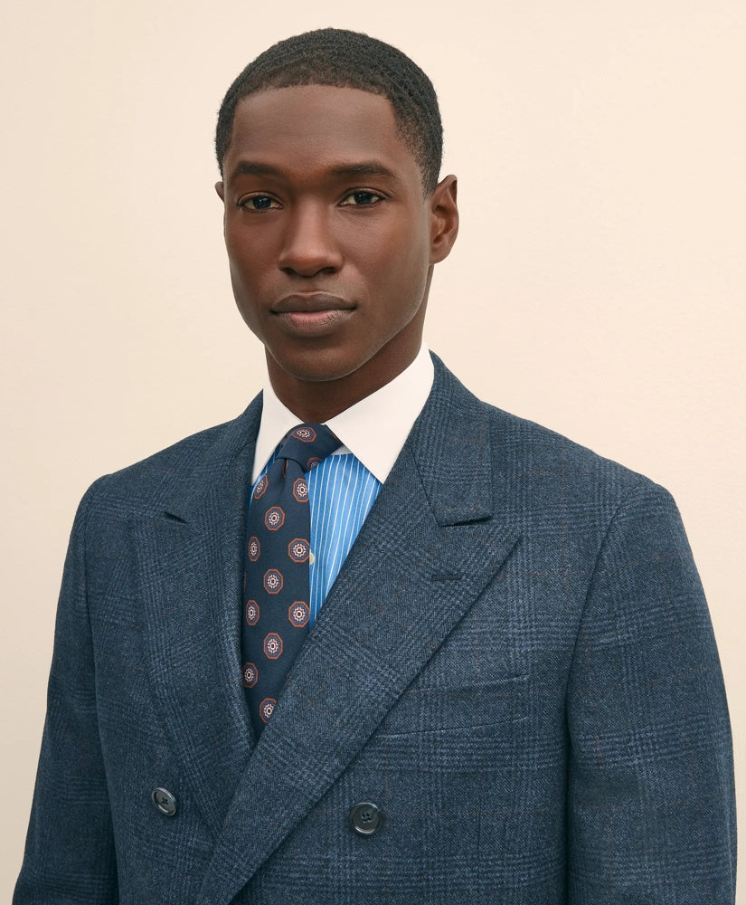 Classic Fit Saxon Wool Bold Overcheck 1818 Suit | Brooks Brothers online