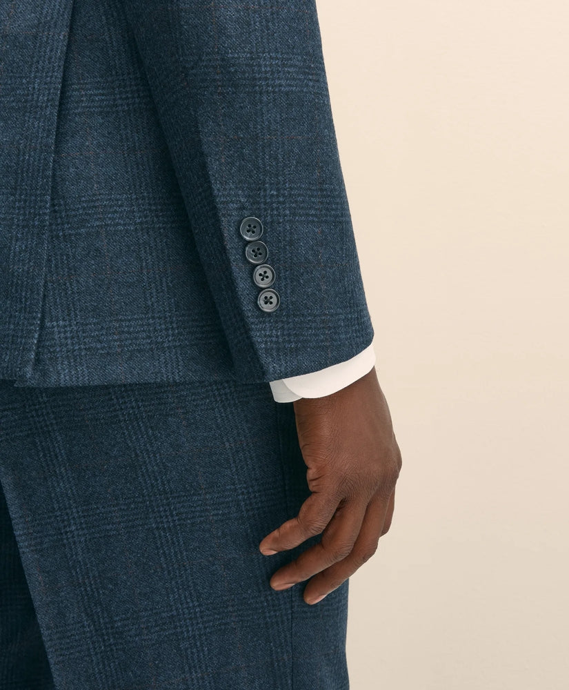 Classic Fit Saxon Wool Bold Overcheck 1818 Suit | Brooks Brothers online
