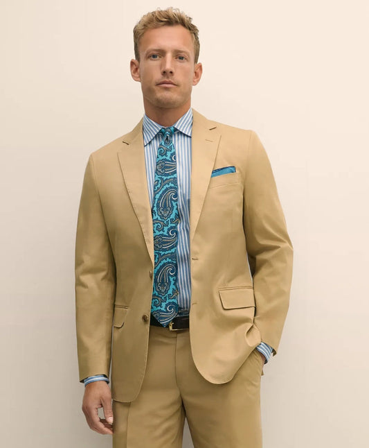 Classic Fit Stretch Cotton Twill Suit Jacket | Brooks Brothers sale