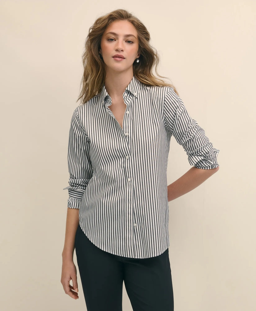 Classic Fit Stretch Supima® Cotton Non-Iron Bengal Stripe Dress Shirt | Brooks Brothers cheap