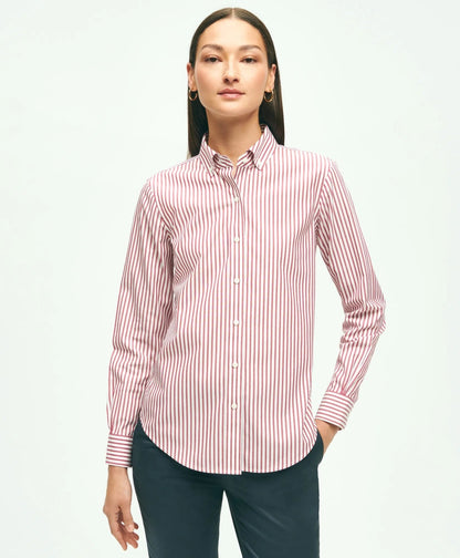 Classic Fit Stretch Supima® Cotton Non-Iron Bengal Stripe Dress Shirt | Brooks Brothers cheap - US 7763