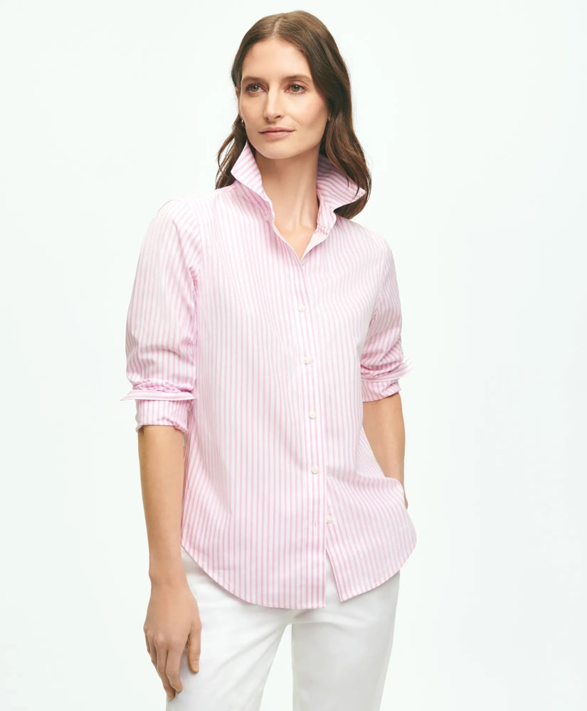 Classic Fit Stretch Supima® Cotton Non-Iron Bengal Stripe Dress Shirt | Brooks Brothers cheap - US 7763