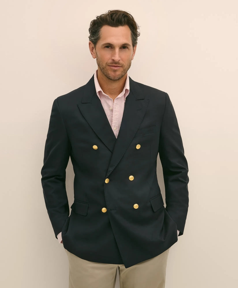 Classic Fit Stretch Wool Double-Breasted 1818 Blazer | Brooks Brothers sale