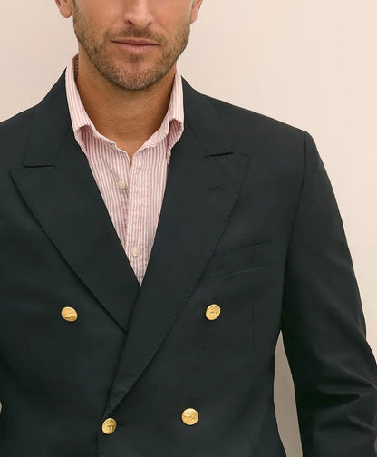 Classic Fit Stretch Wool Double-Breasted 1818 Blazer | Brooks Brothers sale