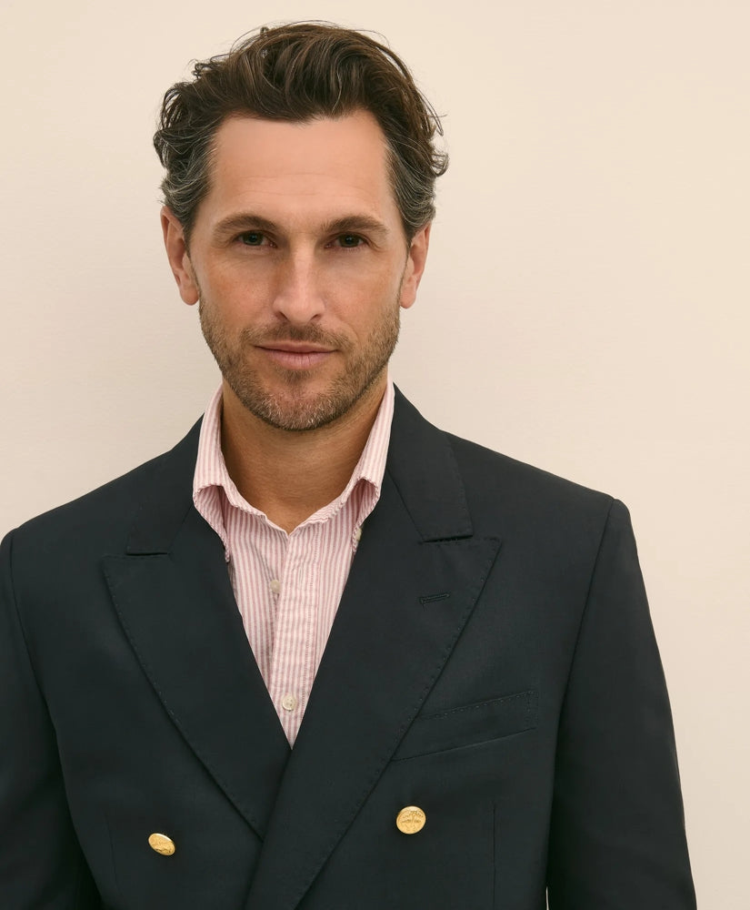 Classic Fit Stretch Wool Double-Breasted 1818 Blazer | Brooks Brothers sale