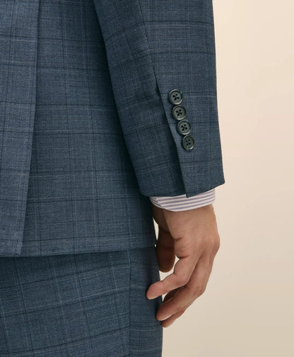 Classic Fit Wool Blue Check 1818 Suit | Brooks Brothers sale