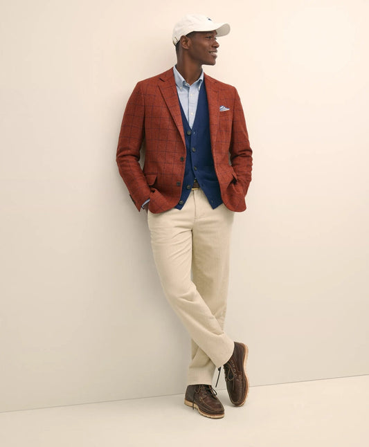 Classic Fit Wool-Cashmere Tweed Windowpane 1818 Sport Coat | Brooks Brothers online