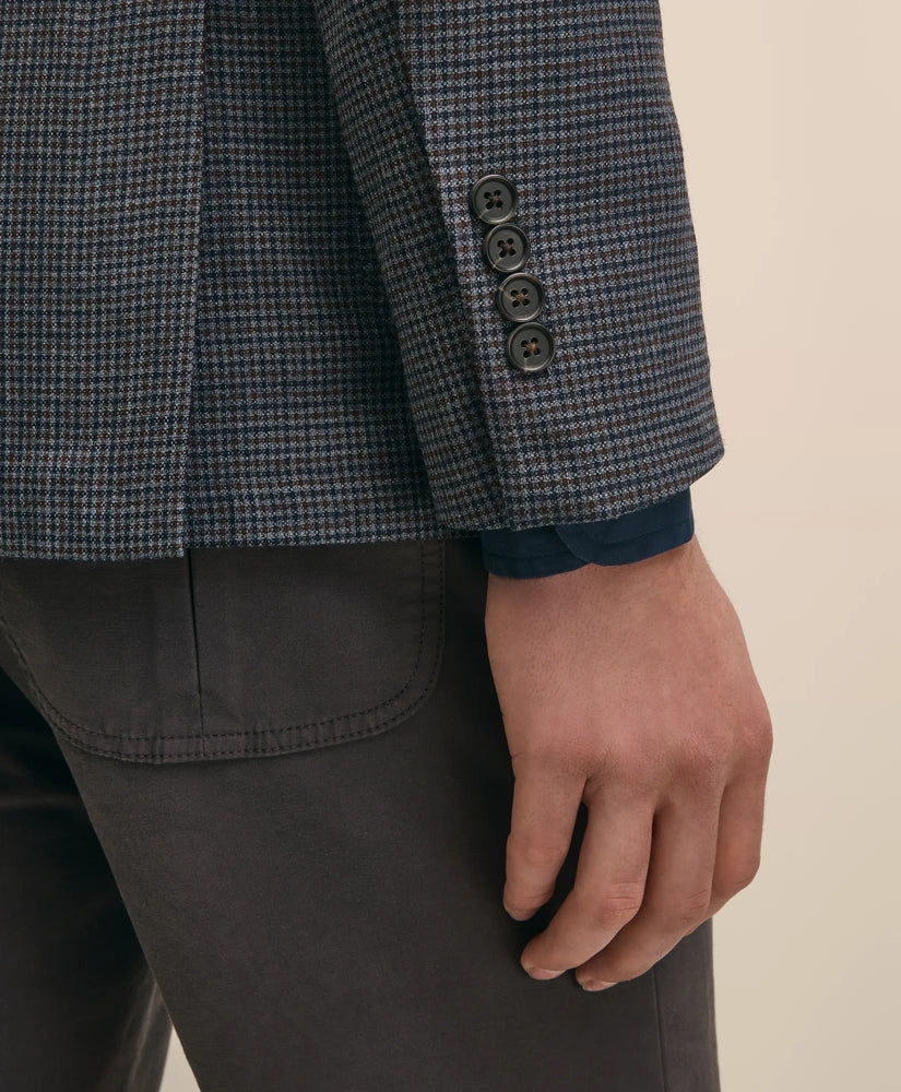 Classic Fit Wool Hopsack Gingham Sport Coat | Brooks Brothers on sale