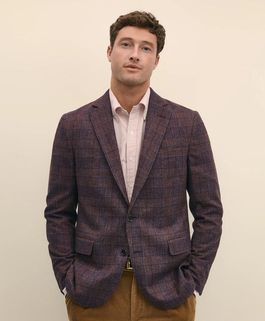 Classic Fit Wool Flannel Plaid Sport Coat | Brooks Brothers online