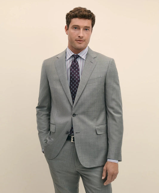 Classic Fit Wool Sharkskin 1818 Suit | Brooks Brothers sale