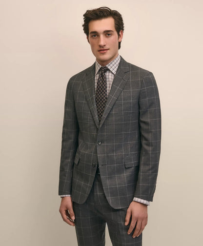 Classic Fit Wool Windowpane 1818 Suit | Brooks Brothers cheap