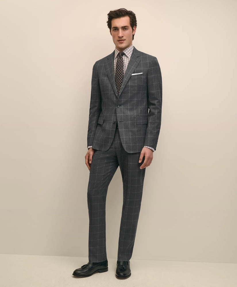 Classic Fit Wool Windowpane 1818 Suit | Brooks Brothers cheap