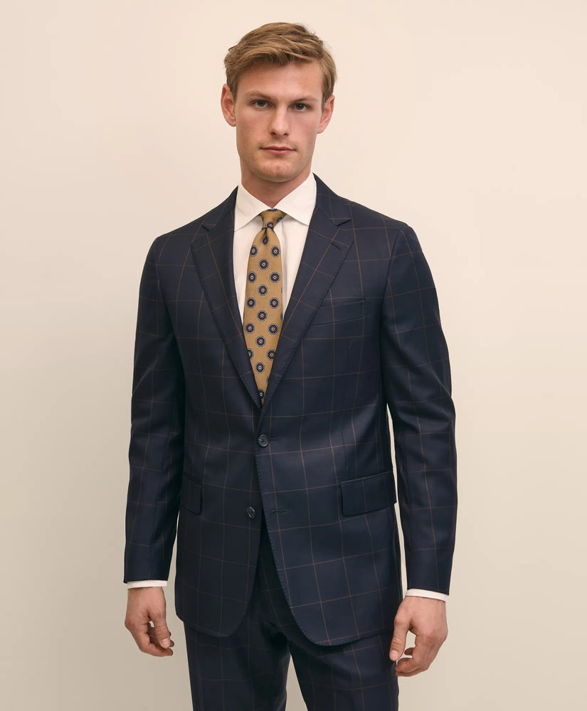 Classic Fit Wool Windowpane 1818 Suit | Brooks Brothers for sale