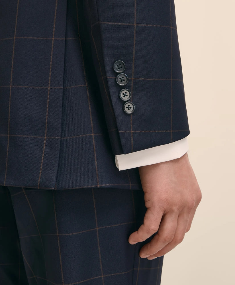 Classic Fit Wool Windowpane 1818 Suit | Brooks Brothers for sale