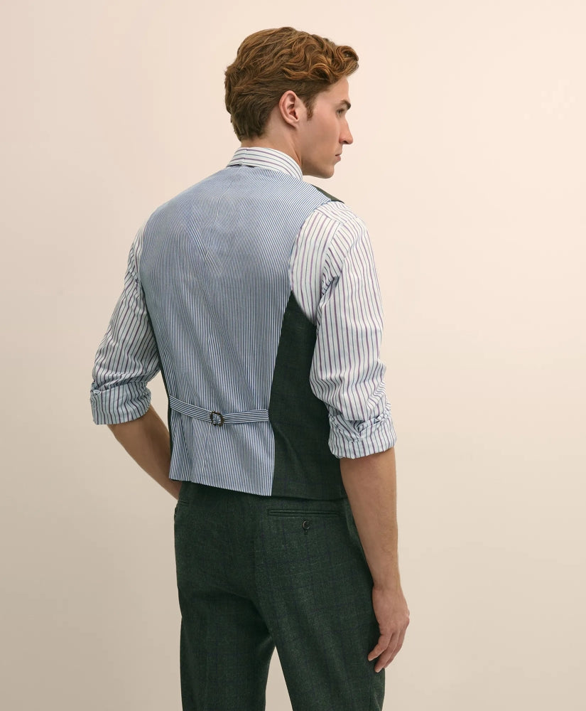 Classic Fit Wool Windowpane Suit Vest | Brooks Brothers sale