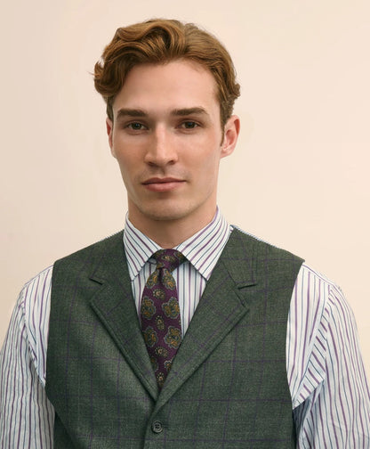 Classic Fit Wool Windowpane Suit Vest | Brooks Brothers sale