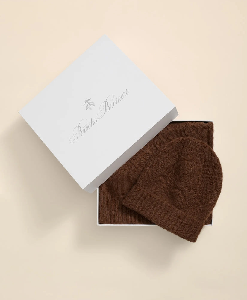 Cotton-Alpaca-Wool Blend Hat & Scarf Boxed Set | Brooks Brothers sale - US 3861