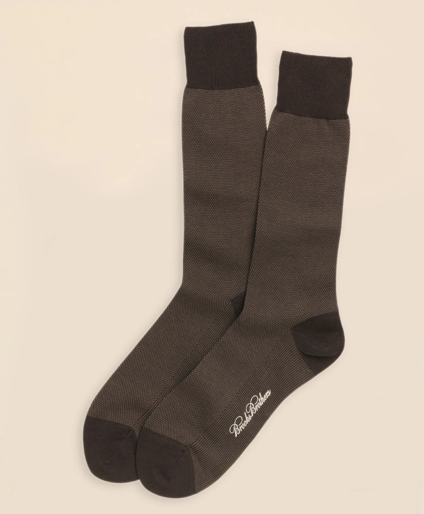 Cotton Bird's Eye Crew Socks | Brooks Brothers sale - US 2286