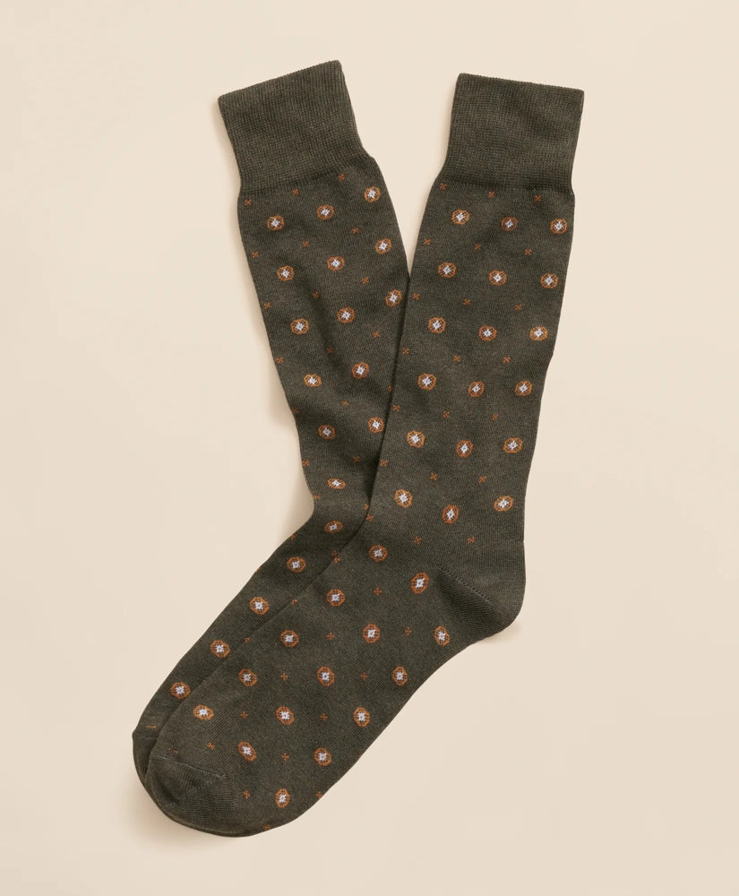 Cotton-Blend Foulard Socks | Brooks Brothers cheap - US 2578