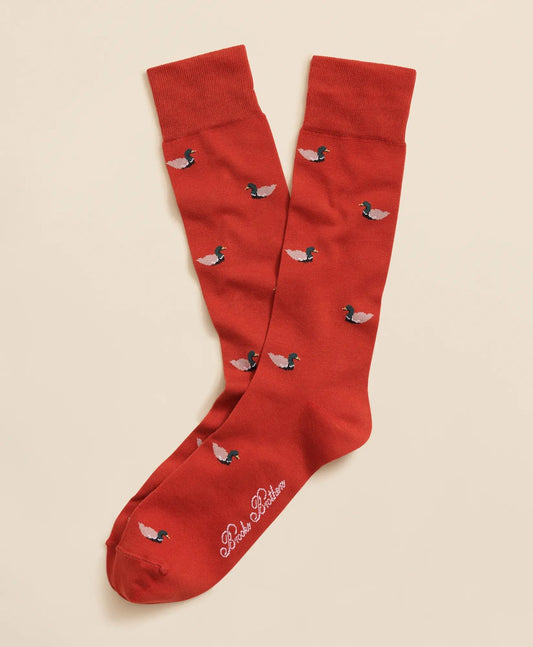 Cotton-Blend Mallard Socks | Brooks Brothers on sale