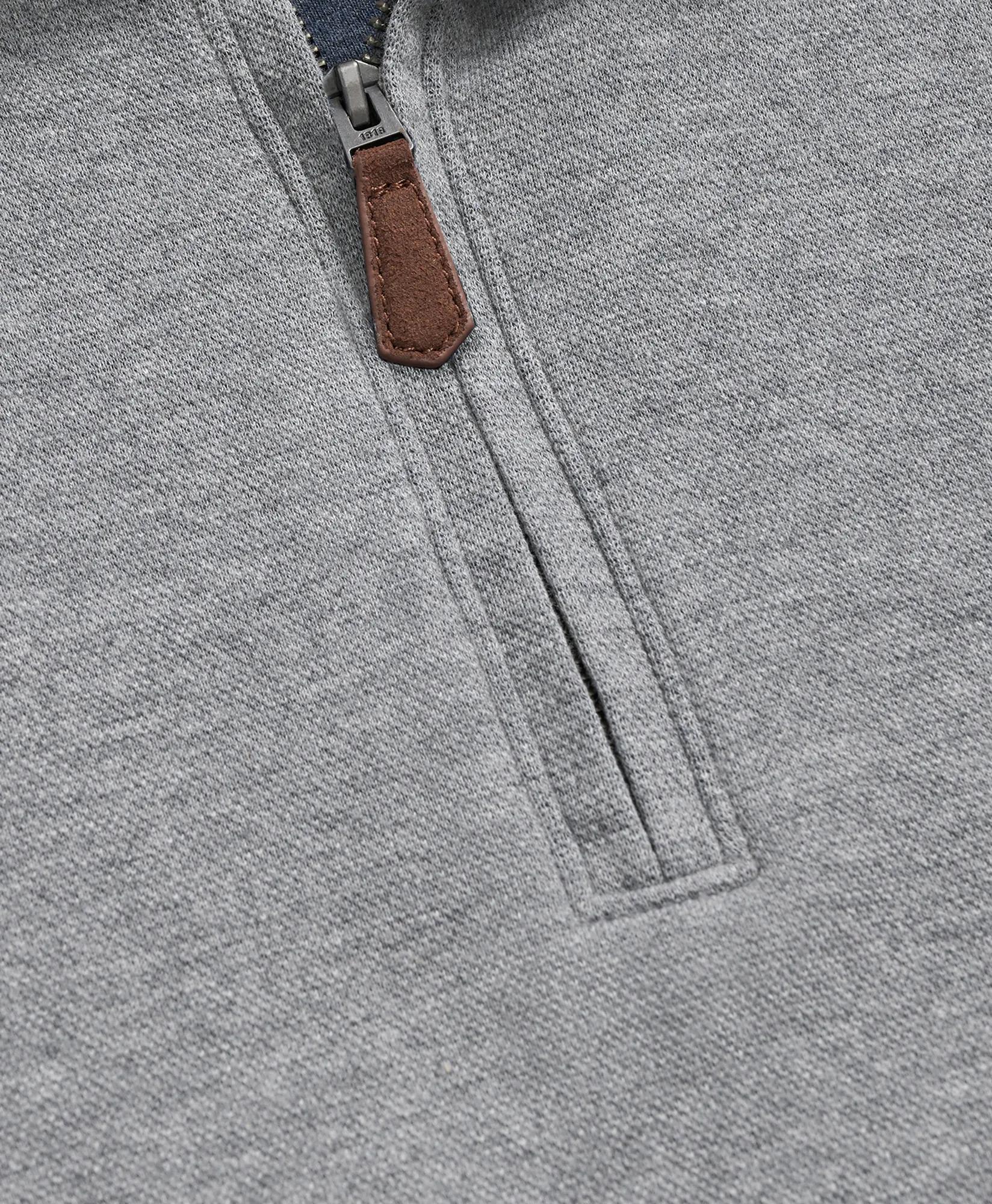 Cotton Blend Pique Quarter-Zip | Brooks Brothers online