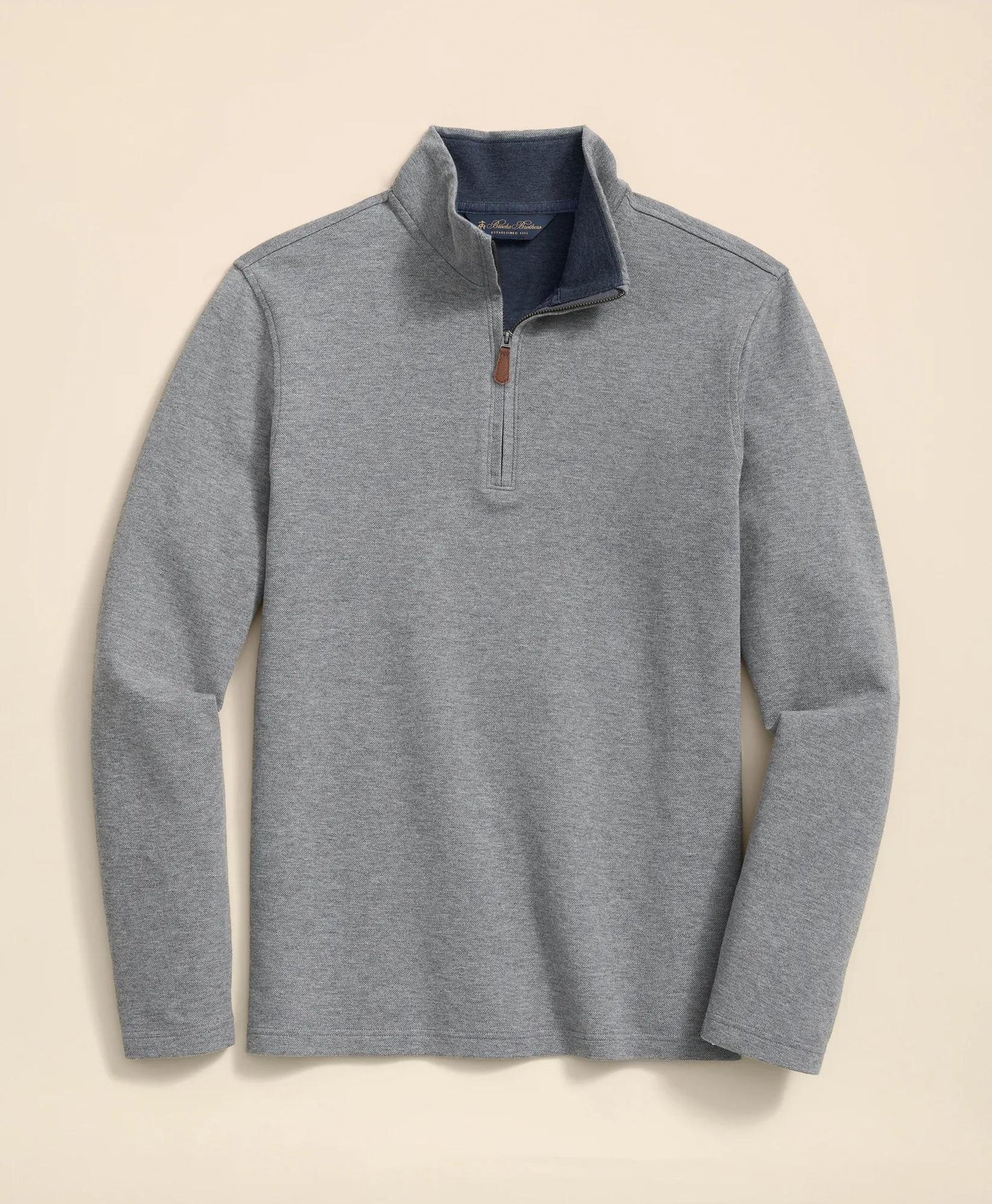 Cotton Blend Pique Quarter-Zip | Brooks Brothers online