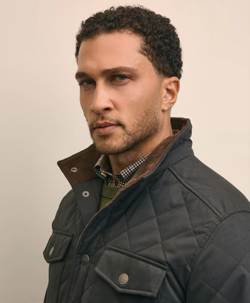 Big & Tall Cotton Blend Quilted Shirt Jacket | Brooks Brothers discount