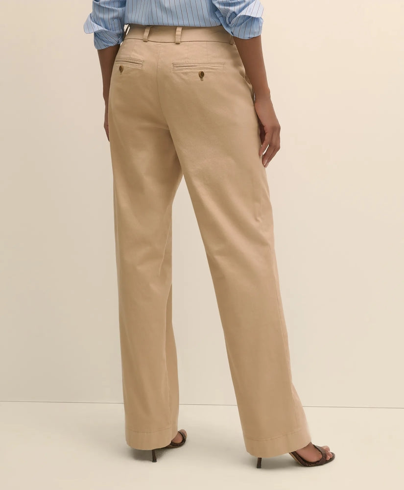 Cotton Blend Relaxed Chino Pants | Brooks Brothers on sale