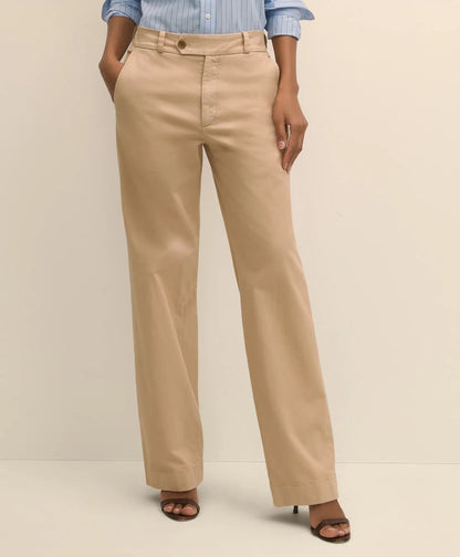 Cotton Blend Relaxed Chino Pants | Brooks Brothers on sale