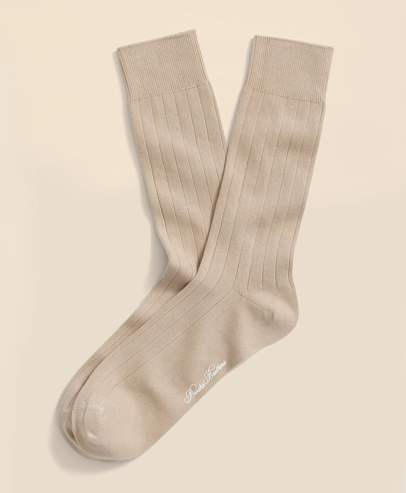 Cotton Blend Ribbed Crew Socks | Brooks Brothers cheap - US 2715