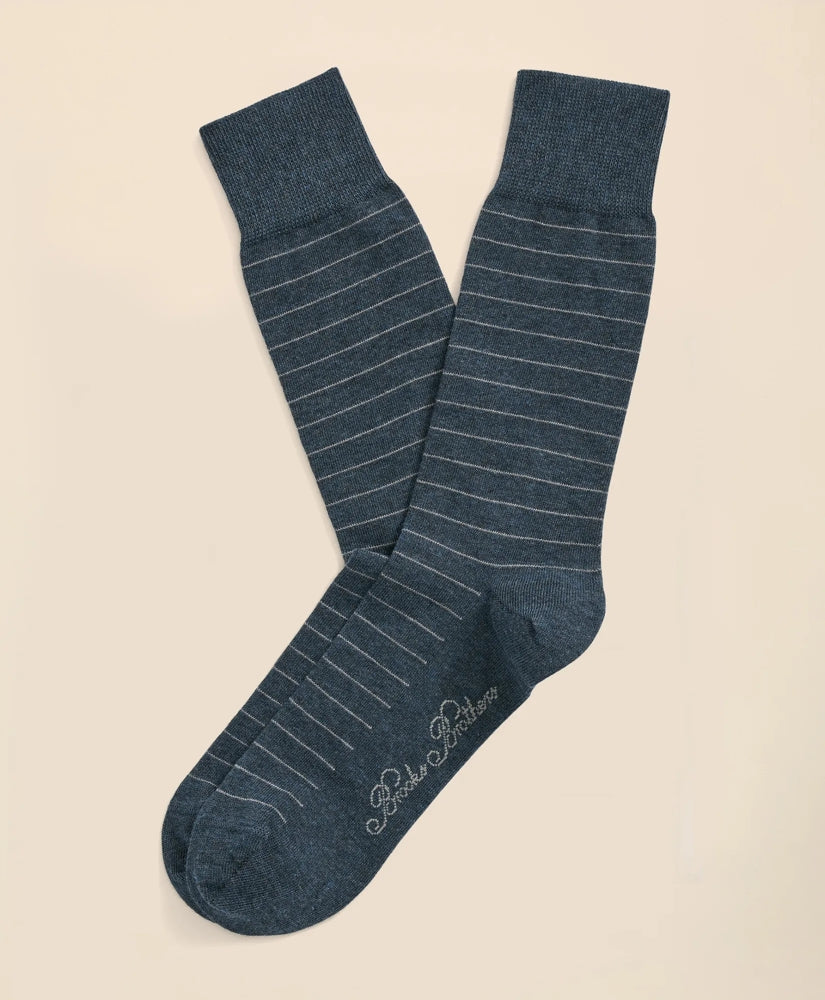 Cotton Blend Striped Socks | Brooks Brothers on sale - US 7555