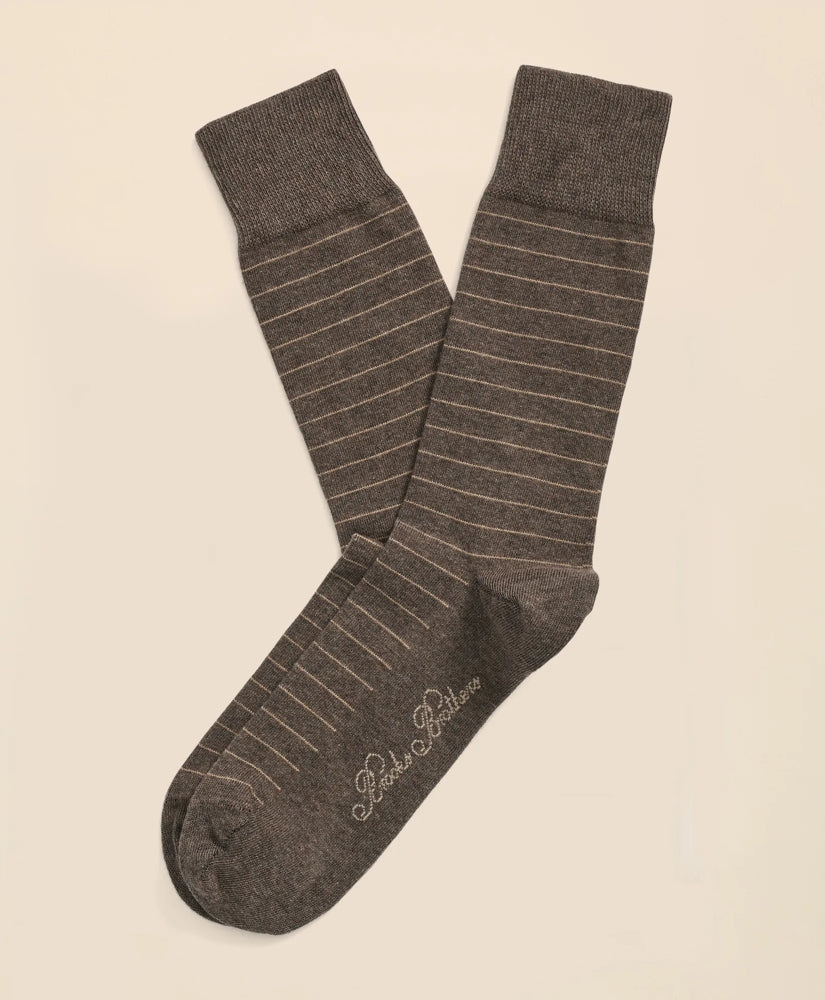 Cotton Blend Striped Socks | Brooks Brothers on sale - US 7555