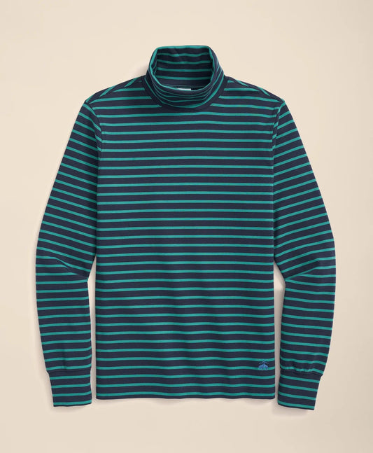 Cotton Blend Striped Turtleneck | Brooks Brothers cheap