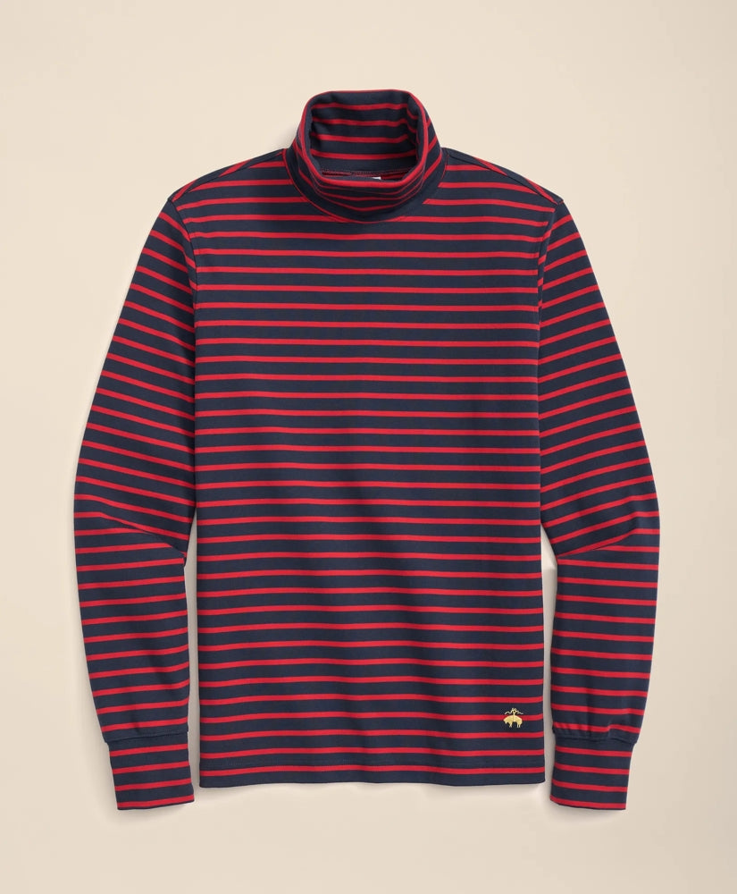 Cotton Blend Striped Turtleneck | Brooks Brothers cheap - US 2946