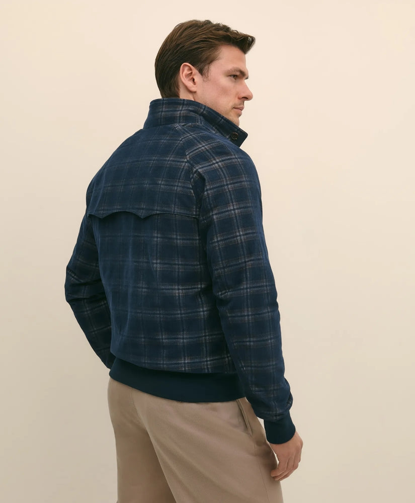 Cotton Bomber Jacket in Plaid Corduroy | Brooks Brothers online shop