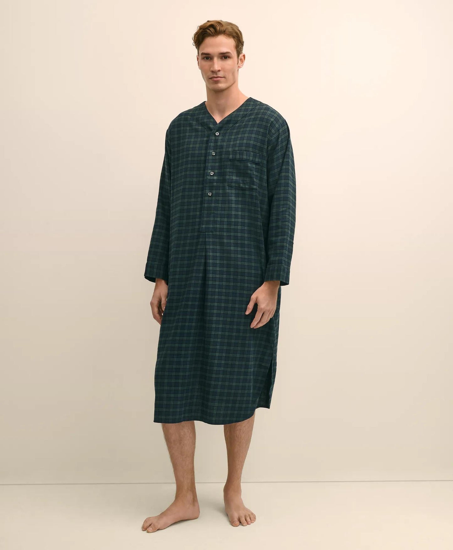 Cotton Flannel Tartan Nightshirt | Brooks Brothers online shop
