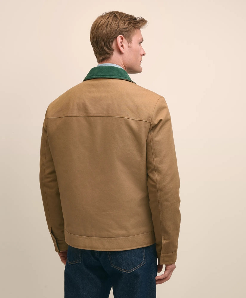 Cotton Canvas Water-Resistant Barn Jacket | Brooks Brothers online