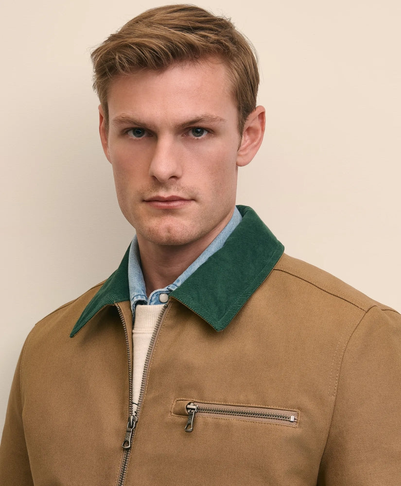 Cotton Canvas Water-Resistant Barn Jacket | Brooks Brothers online
