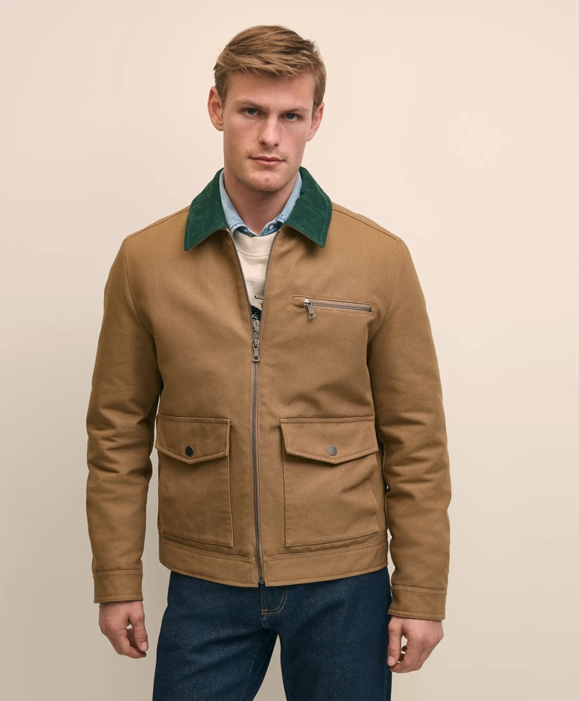 Cotton Canvas Water-Resistant Barn Jacket | Brooks Brothers online